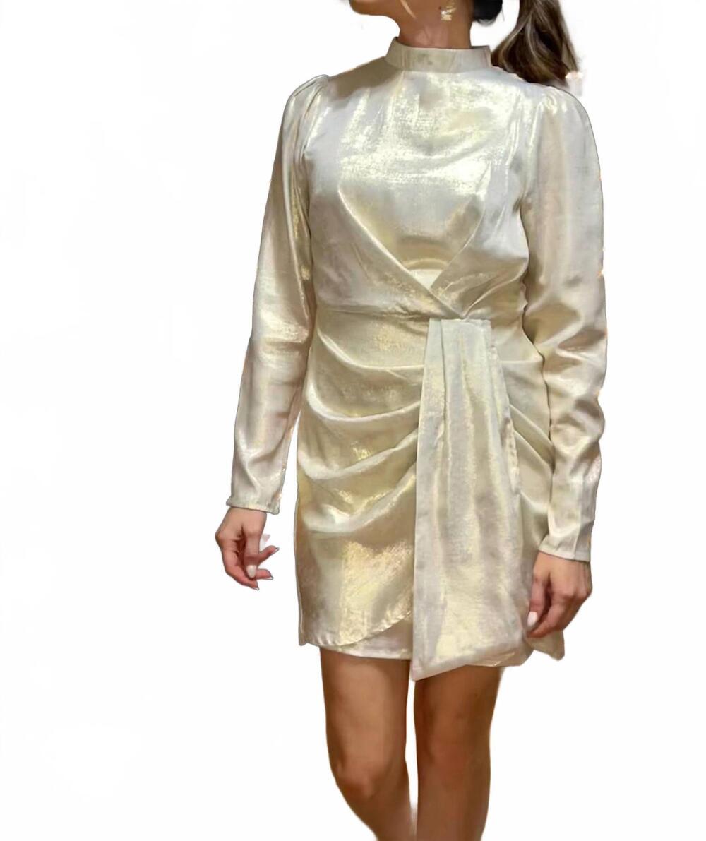 NEW ANDREE BY UNIT pop fizz clink mini dress in champagne